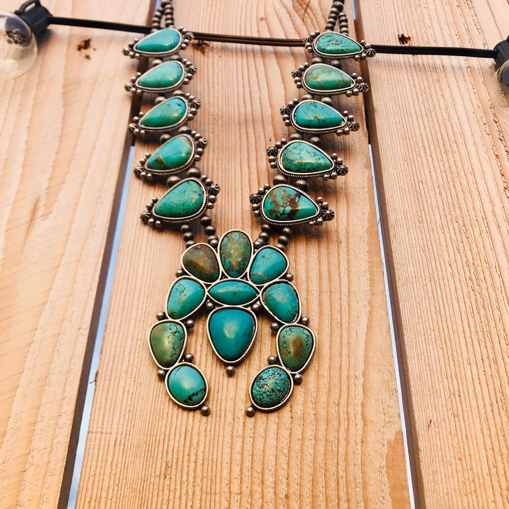 Turquoise Squash Blossom